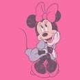 thumbnail image 2 of Girl's Mickey & Friends Distressed Sitting Happy Minnie Graphic Cropped T-Shirt Light Pink X Small, 2 of 3