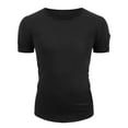 thumbnail image 1 of Camisa de manga corta con cuello en V y cremallera para hombre, de color liso, talla grande, poliéster, informal, se ajusta a la talla, lavable a mano, adecuada para actividades diarias y al aire l, 1 of 2