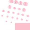 thumbnail image 2 of Tyuimhx Uñas postizas para pies con punta francesa blanca, 24 piezas, 2 of 6