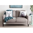 thumbnail image 6 of Kate and Laurel Como Decorative Alpaca Print Square Throw Pillow Cover, 18x18, White, 6 of 6