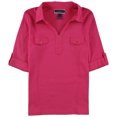thumbnail image 1 of Karen Scott Blusa con cuello para mujer, rosa, grande Karen Scott Pull-over, 1 of 1