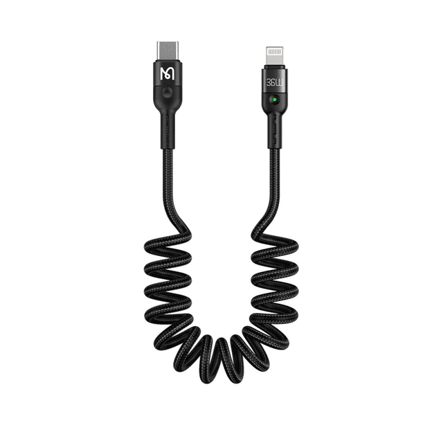 Cable Retráctil Idenmex USB C A Lightning Carga Rápida 36W 1.8 metros