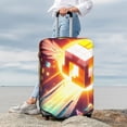 thumbnail image 3 of Lsque Geometry Dash Printed Luggage Cover, Travel Luggage Protector,Scratch and Dirt Resistant, Fits 18-32 Inch Luggage - X-Large, 3 of 9