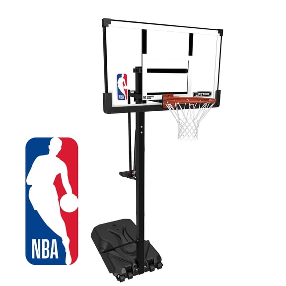 Lifetime NBA 54” Tempered Glass Power Lift Mammoth Portable Basketball Hoop (92138)
