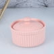 thumbnail image 2 of EeaseMX Recipiente de cerámica para hornear, resistente al calor, para pudín, gelatina, postre, tazón pequeño con tapa para cocina casera (rosa), 2 of 7