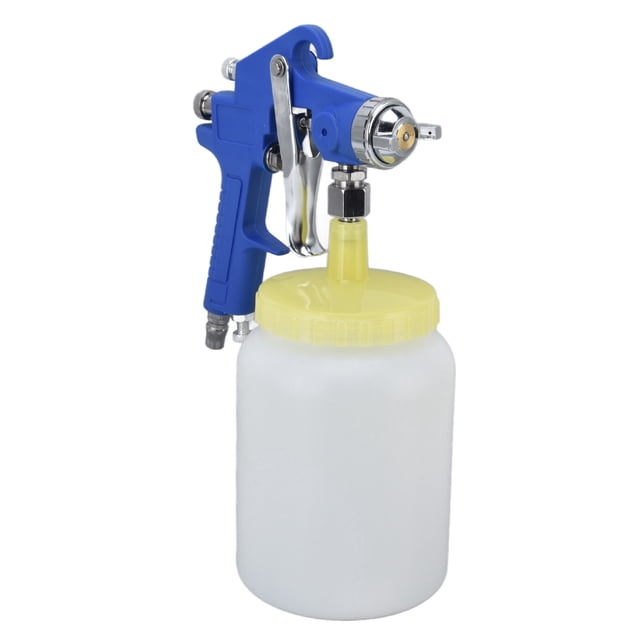 Pulverizador de aire neumático con sifón de 1000 ml y 3 mm, herramienta de pintura de imprimación, color azul