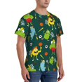 thumbnail image 2 of Vsdgher Sport Monster Print Men's Dry Fit Mesh Athletic Shirts Moisture Wicking Tennis T-Shirt Tops, 2 of 9