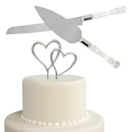 Wedding Cake Topper & Cake Server Kit - 3 Pc