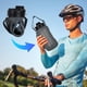 thumbnail image 5 of Botella de agua plegable de silicona de 2 l, gran capacidad, para acampar al aire libre y hacer deportes, con asa., 5 of 5