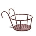 thumbnail image 2 of Plant Shelf Easy-Installation Multi-Use Iron Fence Balcony Hanging Flower Basket Home Decoration, 2 of 9