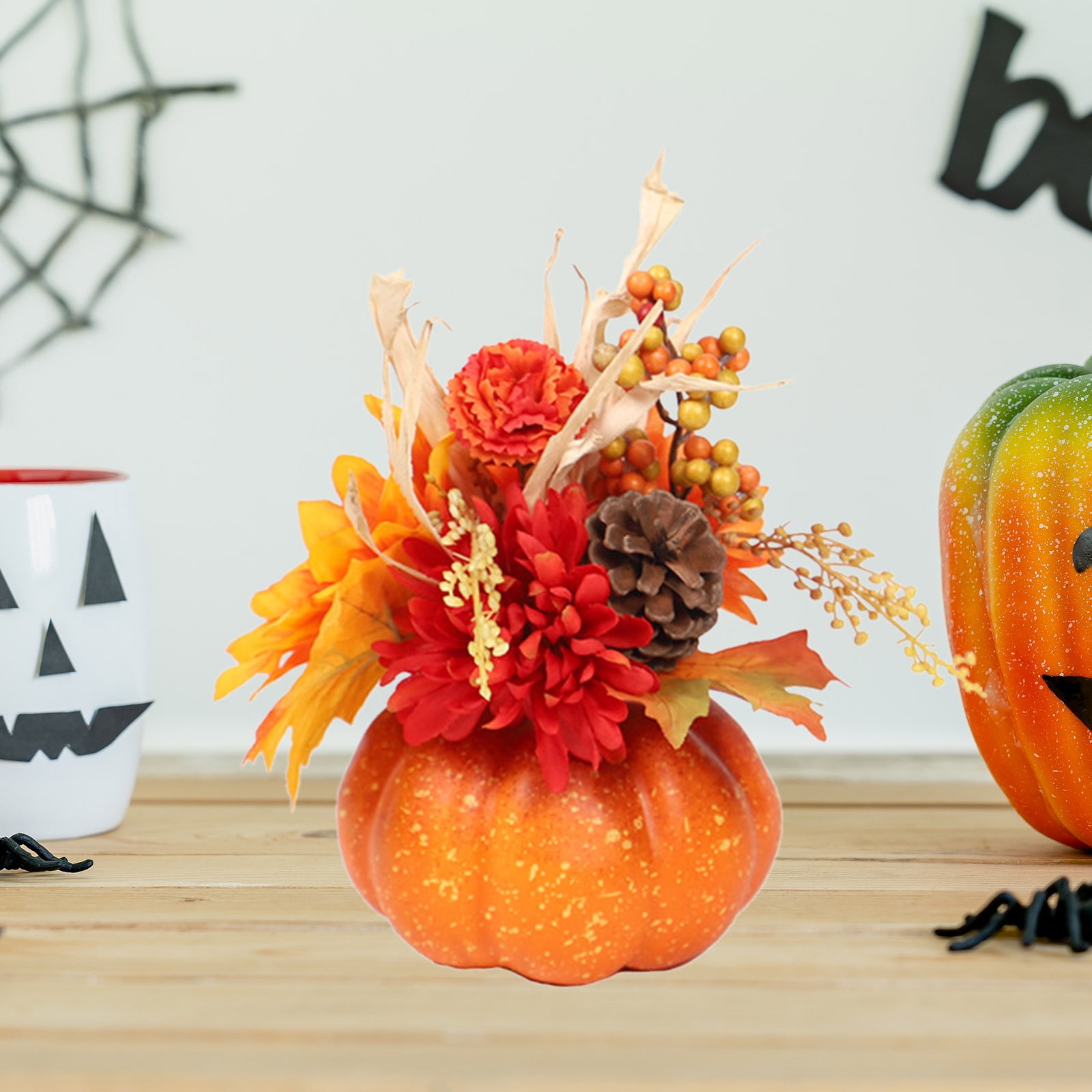 12 Citrouilles Artificielles Halloween & Automne - Décoration Table & Guirlande DIY - 9