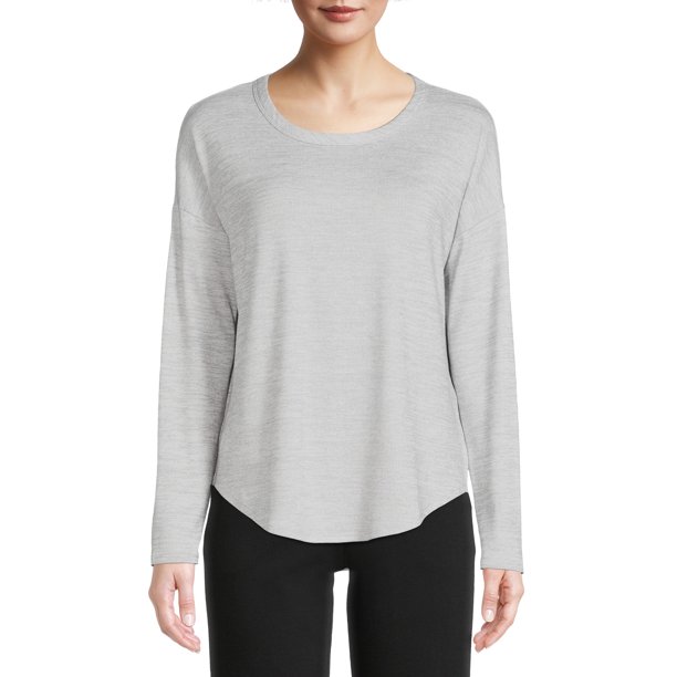 Time and Tru Women's Long Sleeve Hacci T-Shirt - Walmart.com