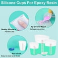 thumbnail image 4 of Juego de 6 vasos de silicona de 500 ml, 250 ml y 125 ml para vasos medidores de silicona epoxi, vasos mezcladores antiadherentes y moldes de fundición, 4 of 4