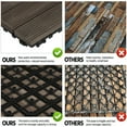 thumbnail image 5 of Alden Design Indoor & Outdoor Wood Flooring 12" x 12" Tiles for Patio Garden, 27 Pieces, Black, 5 of 11
