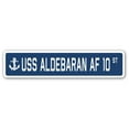 thumbnail image 1 of SignMission SSN-Aldebaran Af 10 4 x 18 in. A-16 Street Sign - USS Aldebaran AF 10, 1 of 1