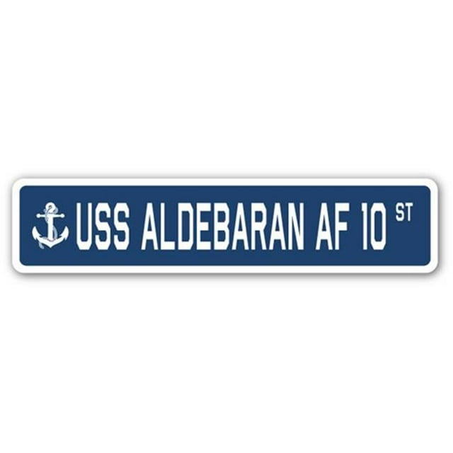 SignMission SSN-Aldebaran Af 10 4 x 18 in. A-16 Street Sign - USS Aldebaran AF 10