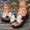 White, variant on PiGOGI Women's Bowknot Thong Sandals Round Toe Non-Slip Casual Beach Slippers Summer White 9
