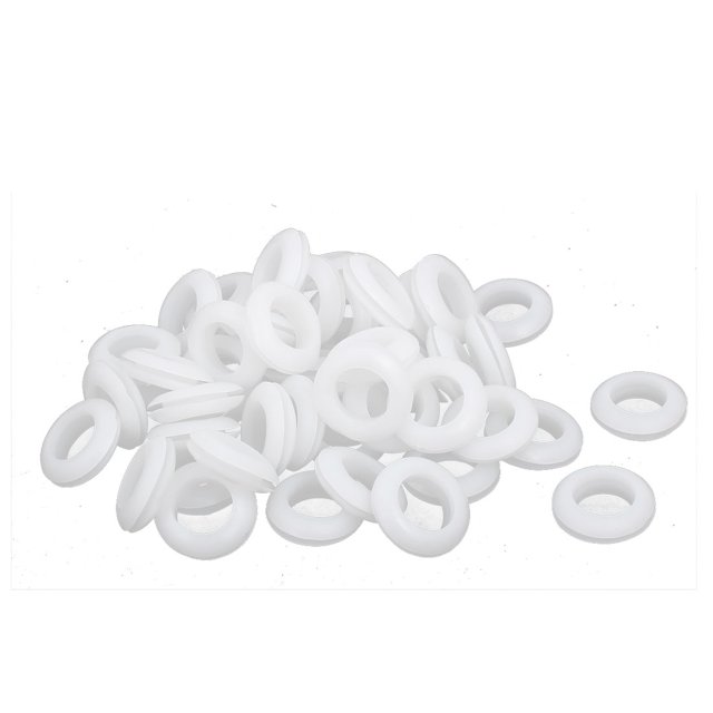 Junta de Cable eléctrico pasamuros de goma Blanco 16mm diámetro interior 50pcs