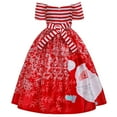 thumbnail image 4 of FhsagQ Dresses Christmas Dresses for Girls 10-12 Blue Kids Child Girls Pageant Gown Christmas Xmas Dance Party Princess Dress Girls Christmas Dresses Size 5 White Red 14-15 Years, 4 of 8