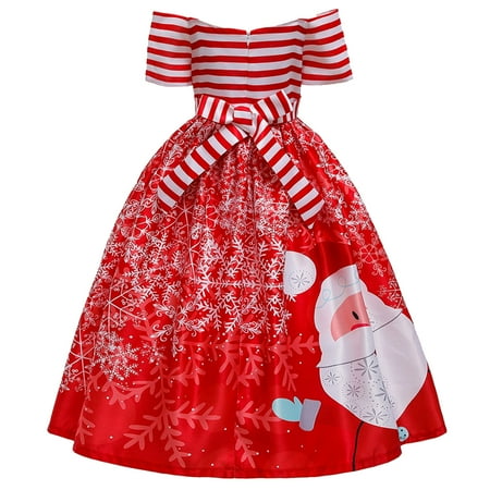 

Cathalem Princess Smocked Child Christmas Princess Girls Costume Party Xmas Dance Gown Kids Dress Pageant Corduroy Jumper Set Dress Red 6-7 Years