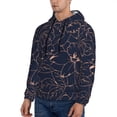 thumbnail image 2 of Hoodies for Men - Copper-Gold Gloss Outline Flower Long Sleeve Comfrt Men'S Fashion Hoodies & Sweatshirts, Sweatshirts for Men Hoodies Pullover Clothing Clothes with Pouch, 2 of 7