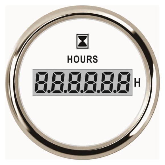 52mm Waterproof Digital Hourmeter Gauge LCD Engine Tach Hour Meter Tachometer Gauge Inductive Display for Motorcycle Bike Boat ,Easy to Calibrate