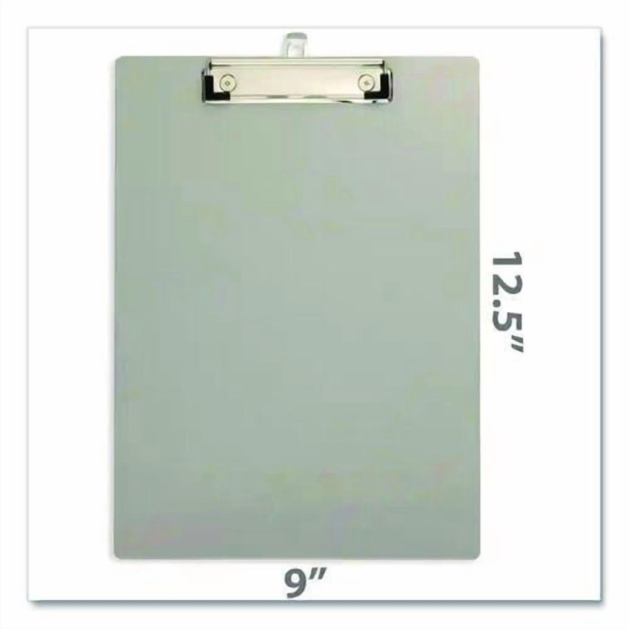 Officemate Aluminum Magnetic Clipboard, 1.5" Clip Capacity, Holds 8 x 11 Sheets, Gray | Bundle of 5