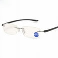 thumbnail image 3 of Gafas de lectura antiazules sin marco de metal, exquisitas y ultraligeras, con diafragma, 3 of 5
