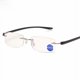 thumbnail image 2 of Gafas de lectura antiazules sin marco de metal, exquisitas y ultraligeras, con diafragma, 2 of 5