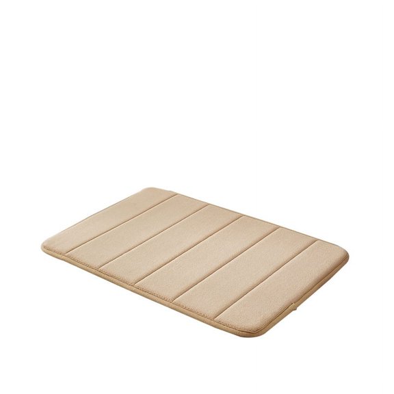 Namzi Memory Sponge Bath Mat Carpet, 24 x 17 inches, comfortable, soft, super absorbent, machine washable, non slip, thick, easier to dry, suitable for bathroom floor carpets, khaki color