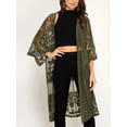 thumbnail image 3 of Txlixc Cardigan de playa casual para mujeres, 3 / 4 mangas bordadas transparentes Txlixc moda, 3 of 6