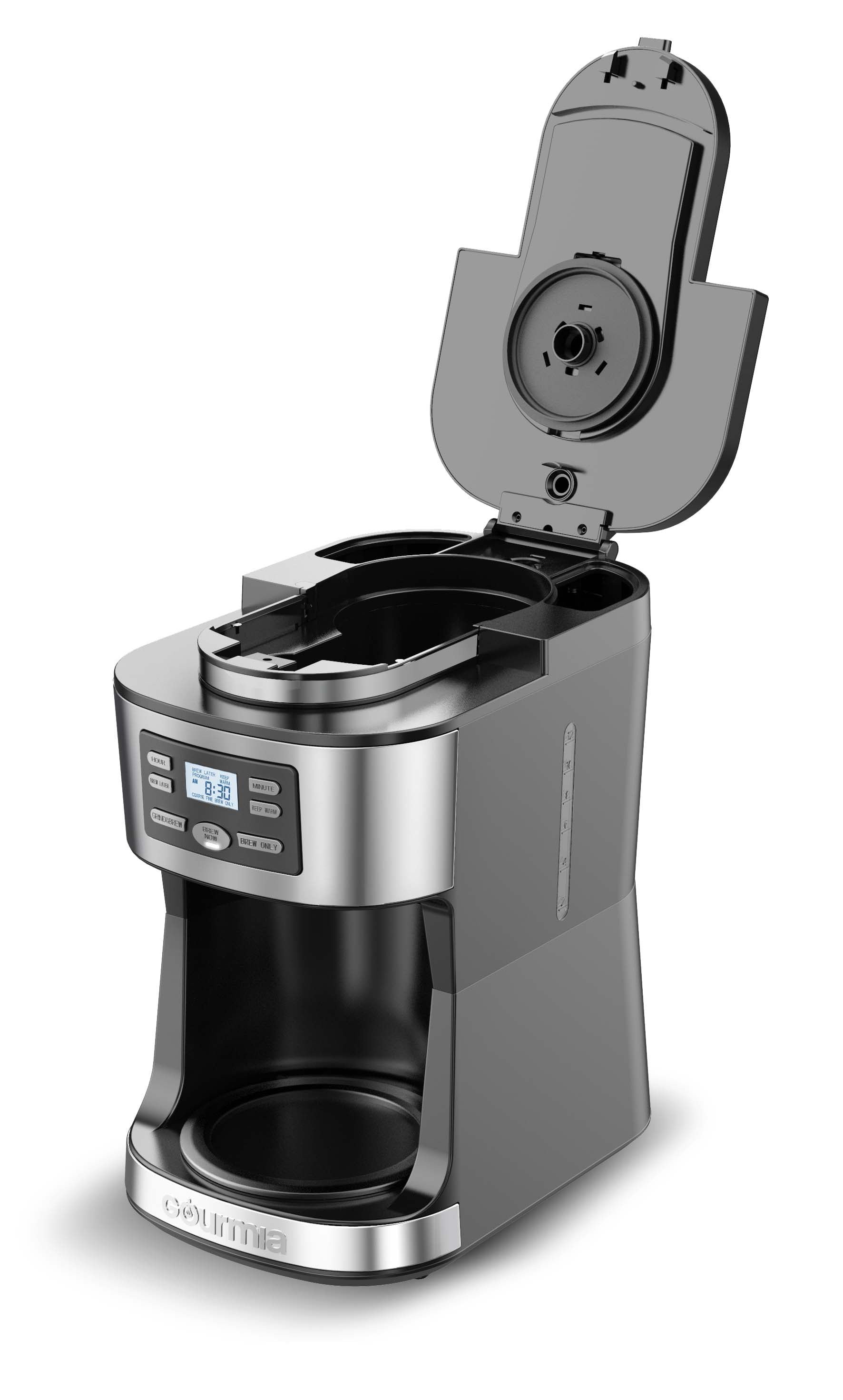 Gourmia 12-Cup Grind & Brew Coffee Maker with Integrated Grinder