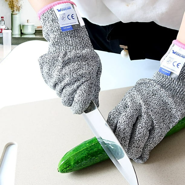 Cut Resistant Gloves, Safe Cut Resistant Gloves Food Grade Level 5  Protection Safety Cutting Gloves for Kitchen 