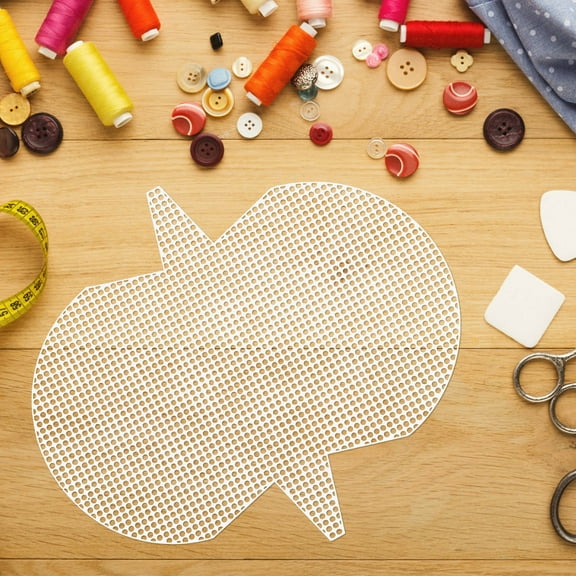 UNOMOR 4pcs Plastic Mesh Canvas Sheets DIY Bag Making Kit White Plastic Sheets for Hobbyists Cross-stitch Weaving