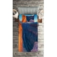 thumbnail image 2 of Ambesonne Landscape Quilted Coverlet 2 Pcs, Sunrise at Toroweap, Twin Size, Purplegrey Orange Blue, 2 of 2