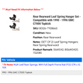thumbnail image 2 of Rear Rearward Leaf Spring Hanger Set - Compatible with 1990 - 1996 GMC C7000 Topkick 1991 1992 1993 1994 1995, 2 of 4