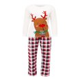 thumbnail image 2 of Matching Family Christmas Pajamas Cute Deer Tops and Classic Plaid Pants Simple Color Collocation, 2 of 7
