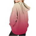 thumbnail image 3 of Eltusu Girls Pullover Hoodies, Casual Gradient Long Sleeve Thermal Sweatshirts with Pockets Wine Size 9-10 T, 3 of 7