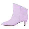 thumbnail image 3 of XYD Women Classical Low Kitten Heel Pull On Short Bootie Closed Pointy Toe Ankle Boots Dressy Daily Graceful Shoes Size 7 Purple, 3 of 4