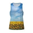thumbnail image 4 of Fotbe Blooming Sunflower Field Pattern Men's Quick Dry Workout Tank Top Gym Muscle Tee Fitness Bodybuilding Sleeveless T Shirt Breathable Workout Shirt-, 4 of 9