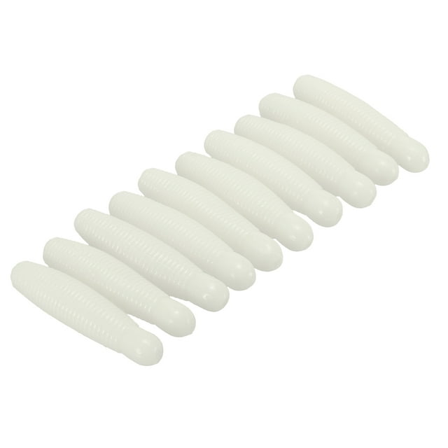 Graflsoa 10-Pack Soft Fishing Lures, 5cm/5.8g, High Elasticity PVC Worms with Reflective Paillettes for Deep Water Attraction, Multiple Colors Available