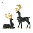 thumbnail image 4 of Wosthever 2 pack/lot añadir encanto a casa estatua de ciervo hecha a mano para decoración elegante artesanías hechas a mano resina Decoración del hogar negro L, 4 of 6