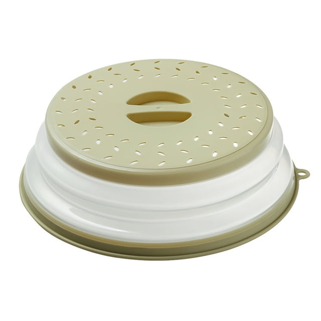 Tapa antisalpicaduras para microondas con asa, plegable, ventilada y con orificio para gancho, protección contra salpicaduras para platos, cuencos, resistente al calor, sin BPA.
