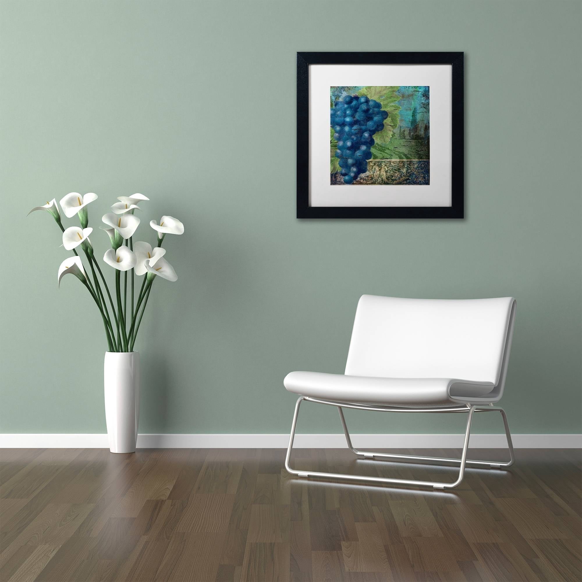 Trademark Fine Art "Vino Blu Two" Canvas Art by Color Bakery White Matte, Black Frame