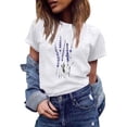 thumbnail image 4 of Women's Dandelion Print T Shirts Cute Graphic Tees Short Sleeve Summer Cotton Tee Tops, 4 of 6