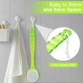 thumbnail image 3 of TSV Exfoliating Shower & Bath Body Brush, 14.2" Long Handle Back Scrubber Massager, Dual-Sided Shower Back Brush for Women, 3 of 7