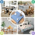 thumbnail image 4 of Blue Cartoon Unicorn Rainbow Cloud Pattern Square Tablecloth,Waterproof Square Table Cover,Wipeable Spillproof Washable Table Cover for Home Kitchen Party Decor 52"x52"(132x132cm), 4 of 6