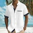 thumbnail image 1 of Fridja Workout Shirts for Men's Muscle Fit Dress Shirts Stretch Slim Fit Short Sleeve Button Down Shirts Business Formal Dress Shirts for Party Club(White,3XL), 1 of 5