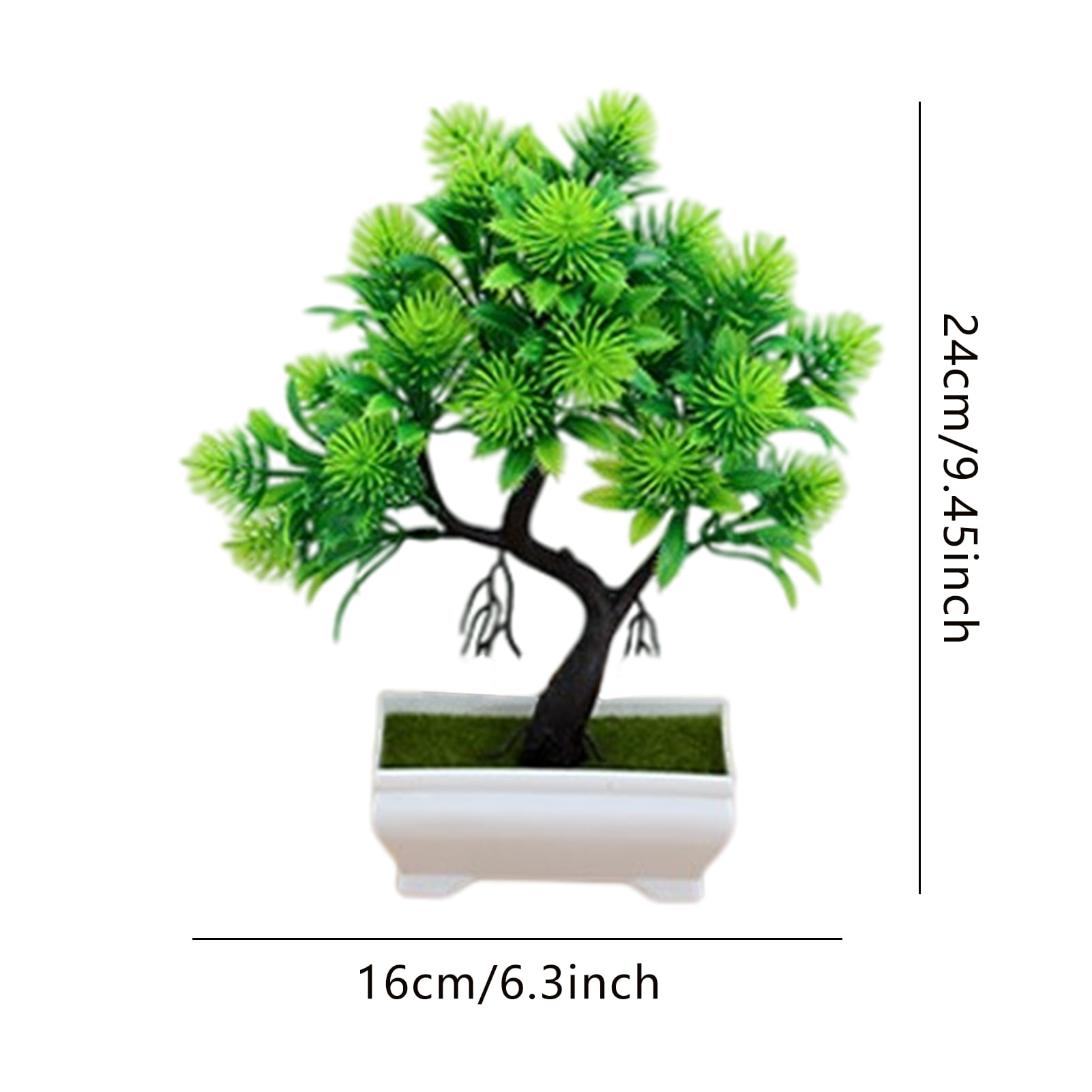 Artificial Plants Bonsai Green Small Tree Fake Tree Flower Potted Home Garden