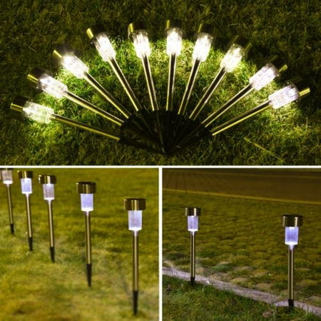 Ktaxon 10PCS Waterproof Solar LED Torch Light, Outdoor Landscape Lawn Garden Lights, Solar Flickering Path